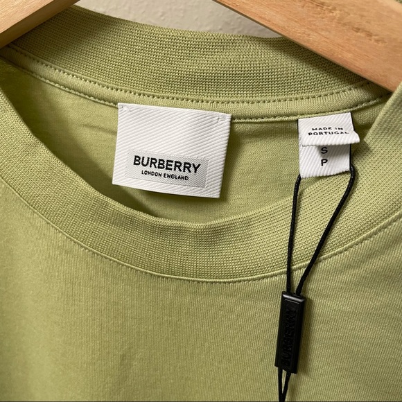 New Burberry Mist Green coordinates print logo tee - Picture 7 of 11